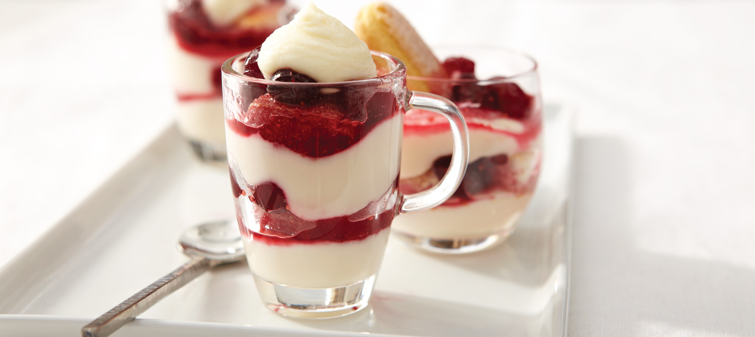 Mini tiramisu z żurawiną