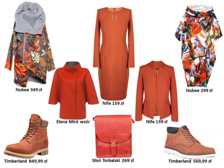 Jesienne kolory w stylizacjach