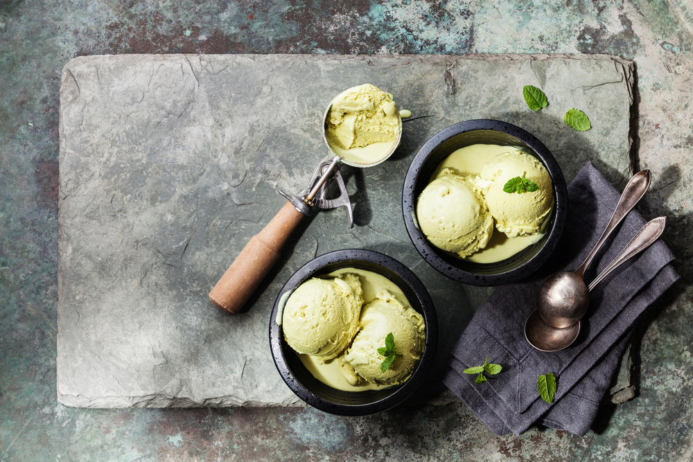 Pyszne lody na bazie zielonej herbaty
