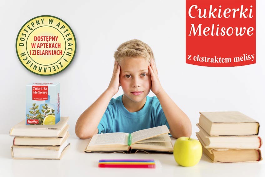 Twoje dziecko stresuje się przed klasówką?  Pomóż mu naturalnie – cukierki melisowe