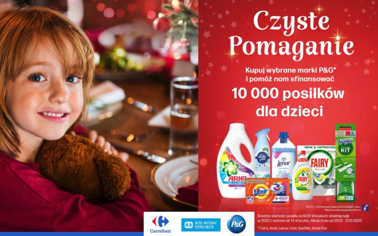 Kolejne 10 000 posiłków trafi do potrzebujących dzieci – rusza IV edycja akcji P&G „Czyste pomaganie”